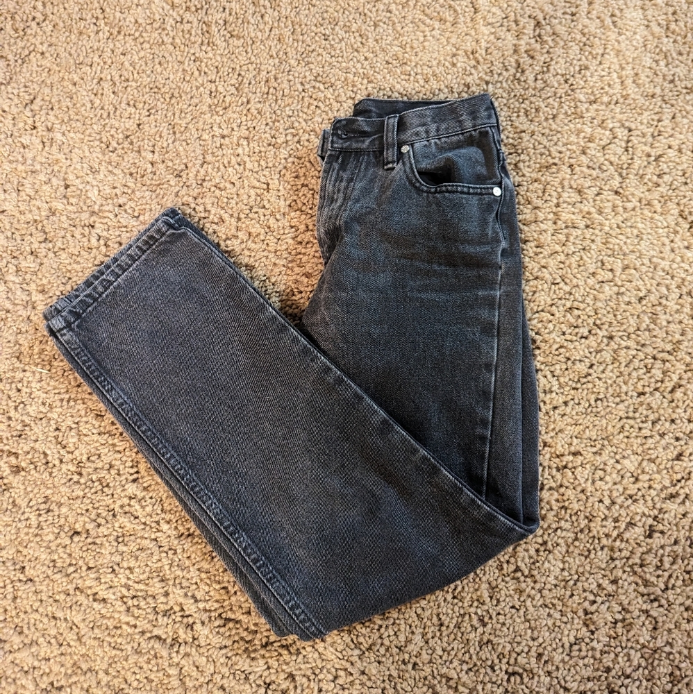 Vintage Black Straight-leg Jeans